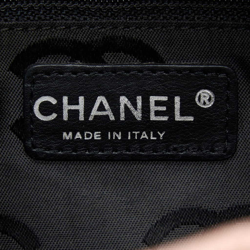 chanel-vintage-camnon-tote-pink-black-shw