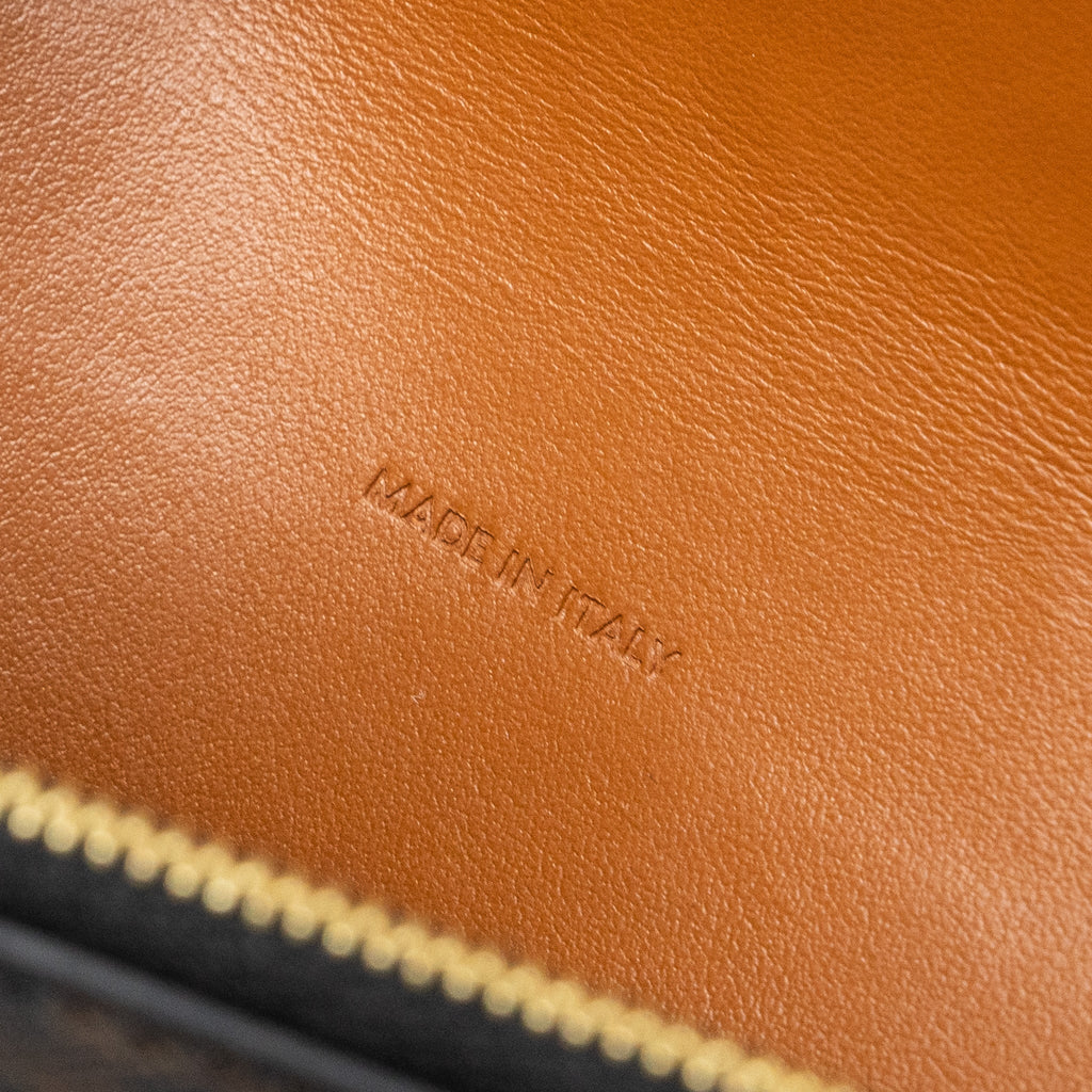 celine-wallet-on-strap-triomphe-canvas-smooth-lambskin-tan-with-ghw