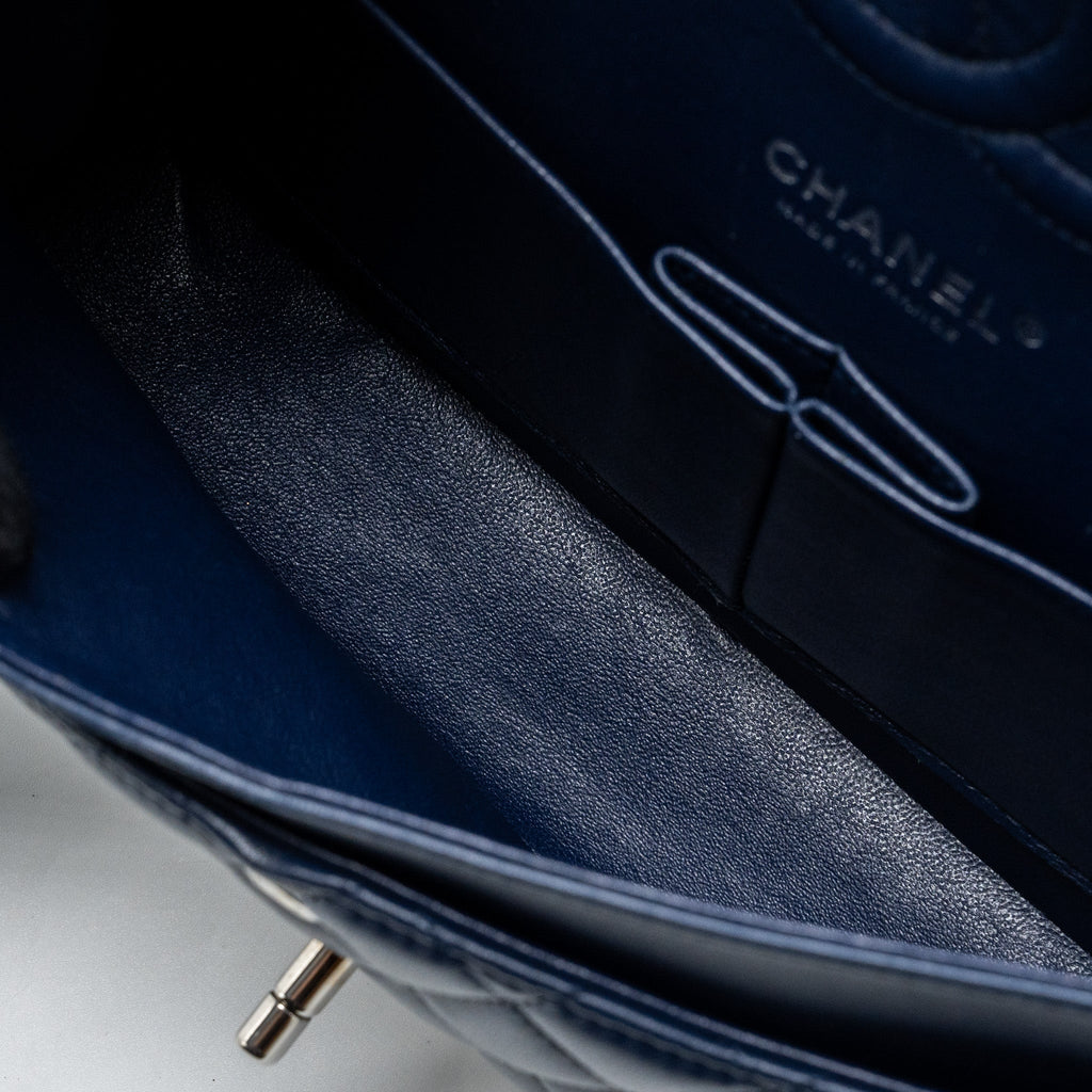 copy-of-chanel-medium-classic-double-flap-bag-lambskin-dark-blue-shw