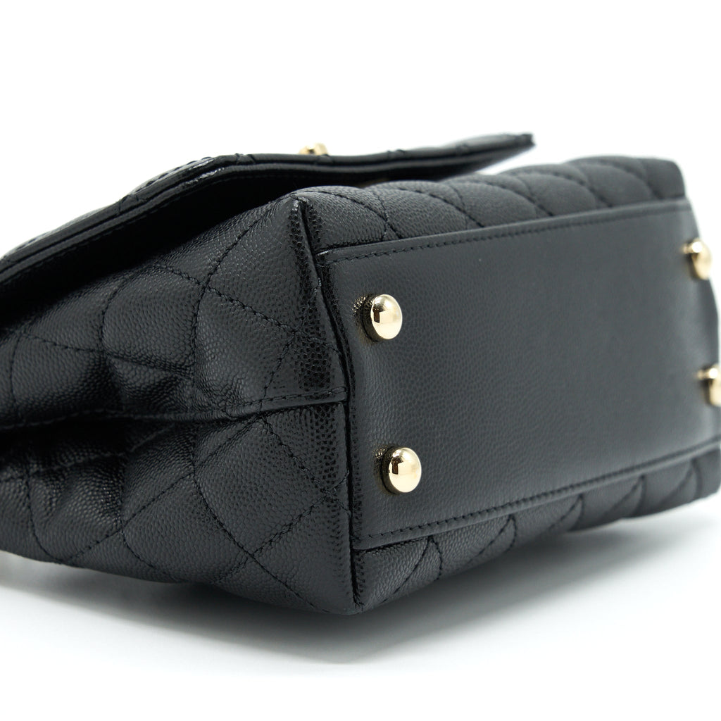 chanel-mini-coco-handle-flap-bag-caviar-black-with-burgundy-handle-lghw