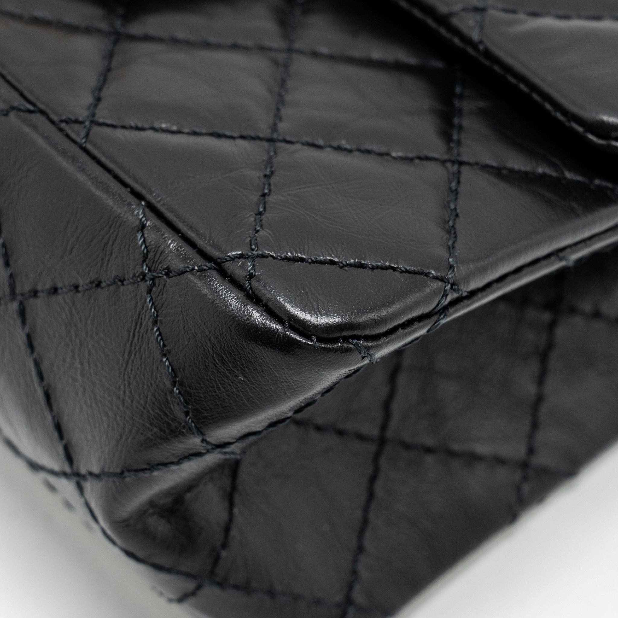 chanel-mini-2-55-reissue-flap-bag-aged-calfskin-black-brushed-ghw-microchip-copy