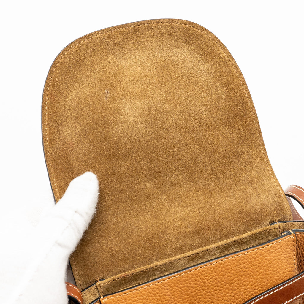 loewe-mini-gate-bag-grained-calfskin-brown-ghw-copy-1