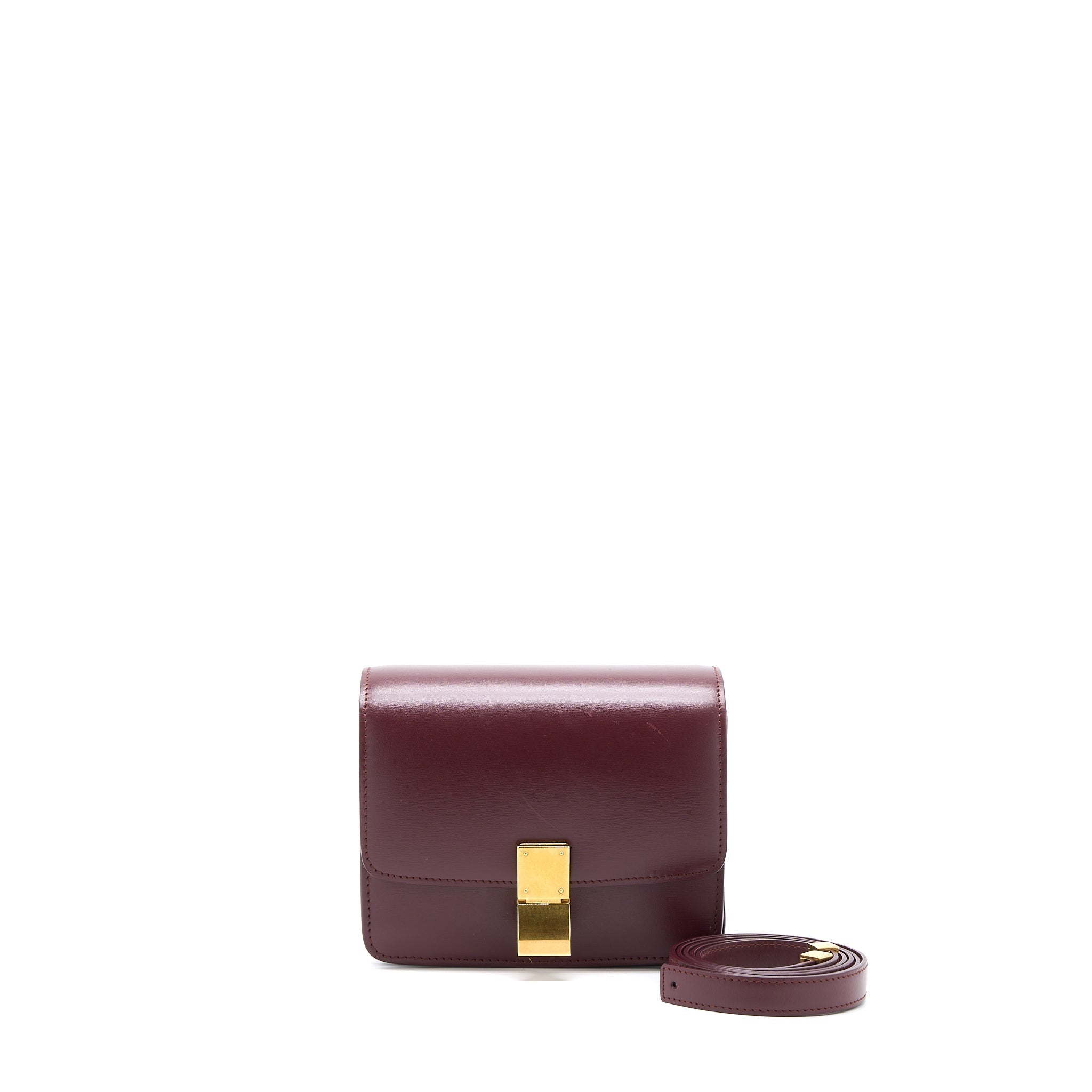 celine-mini-box-calfskin-burgundy-ghw