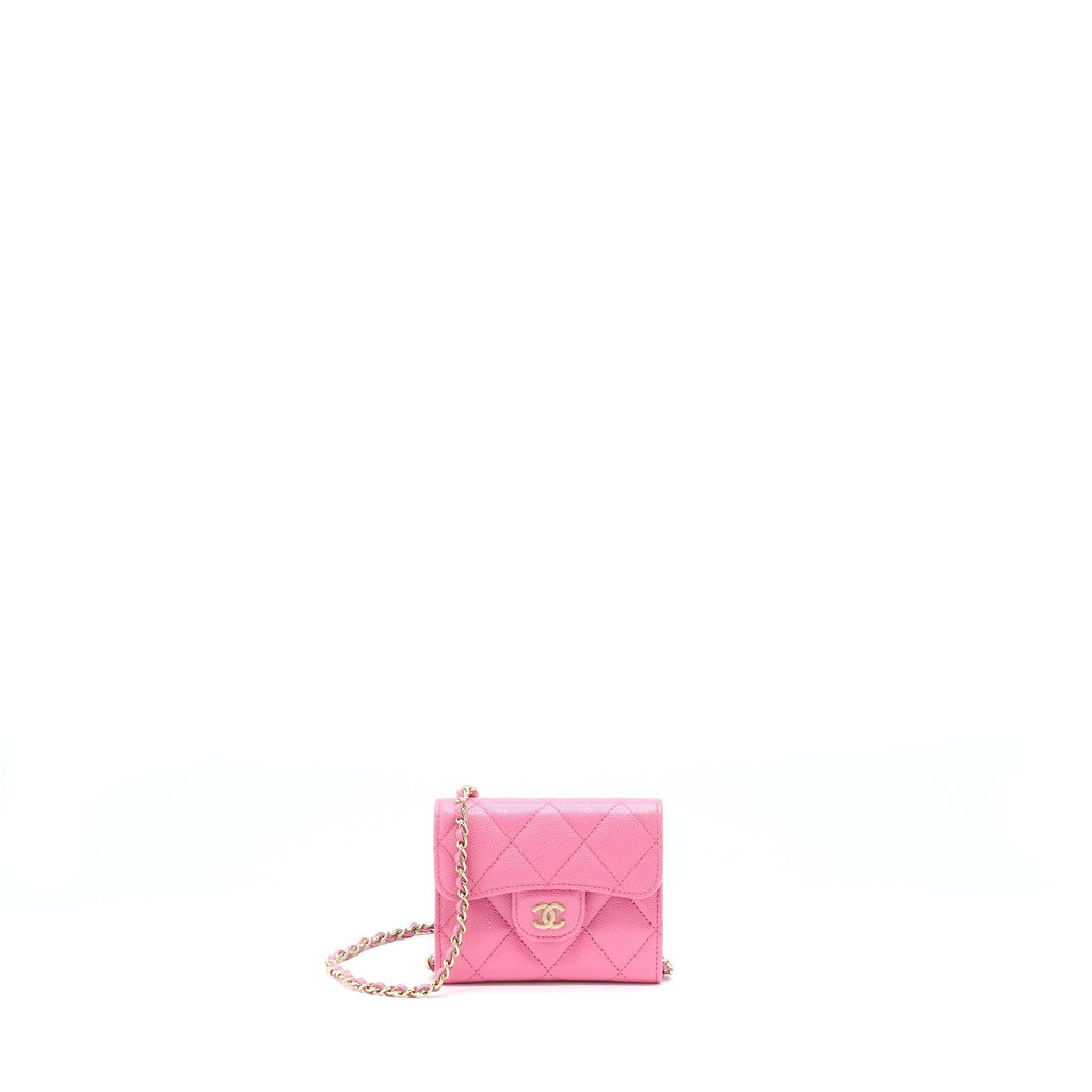 chanel-mini-flap-card-holder-caviar-pink-lghw