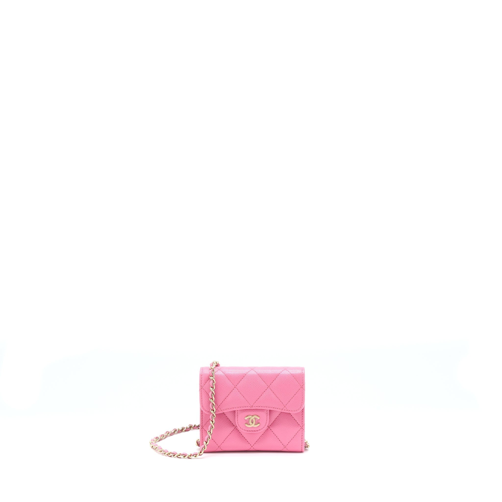 chanel-mini-flap-card-holder-caviar-pink-lghw