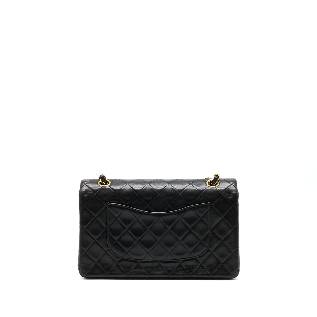 chanel-vintage-classic-double-flap-bag-lambskin-black-ghw