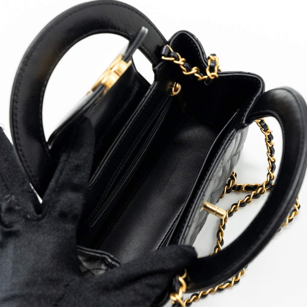 chanel-23k-mini-shopping-bag-calfskin-black-brushed-ghwmicrochip