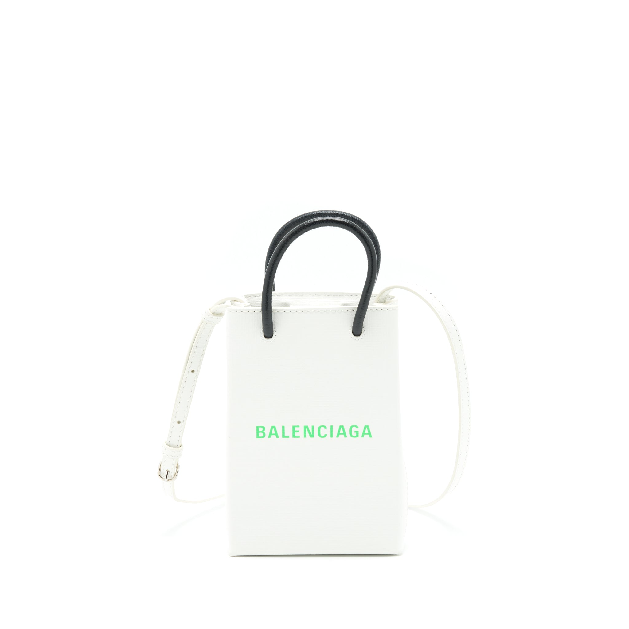 balenciaga-mini-shopping-phone-pouch-white-shw