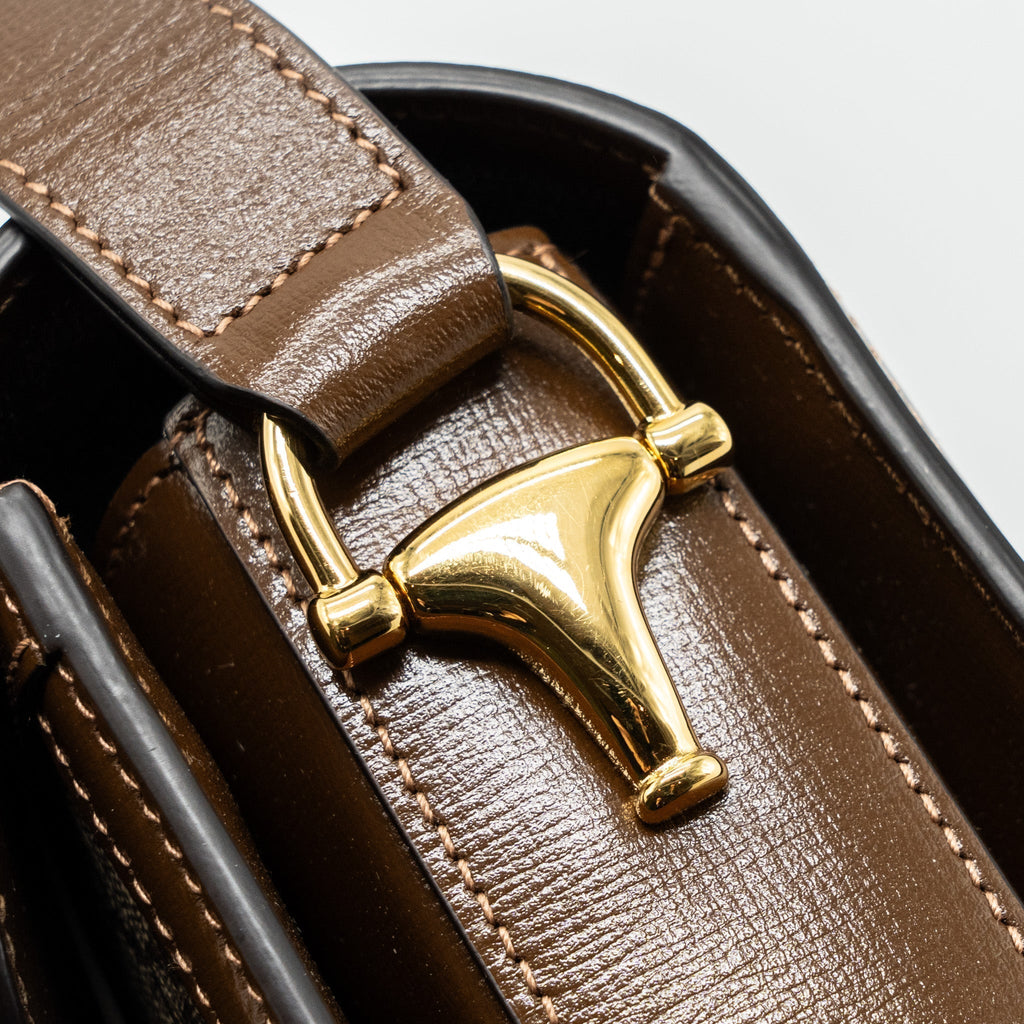 gucci-horsebit-1955-shoulder-bag-gg-supreme-canvas-leather-brown-ghw-1