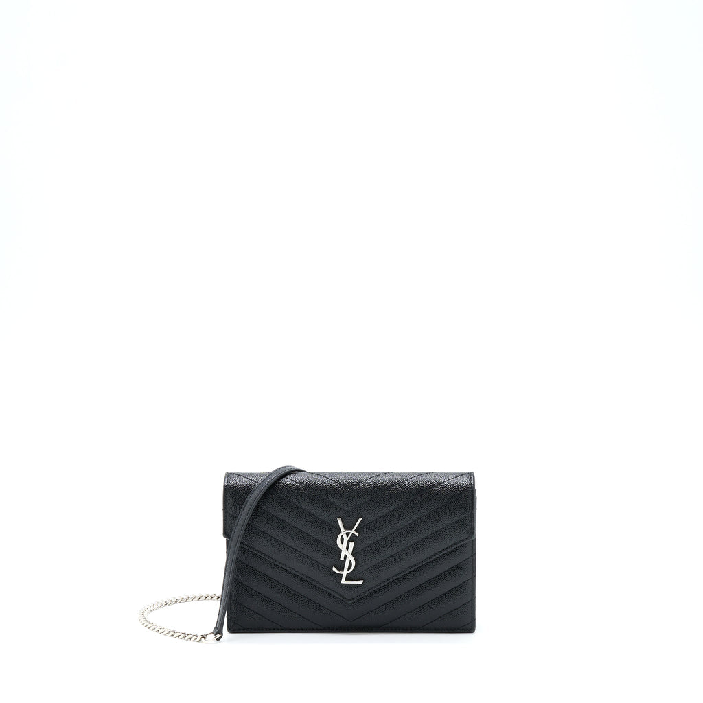 saint-laurent-ysl-envelop-chain-wallet-caviar-black-shw
