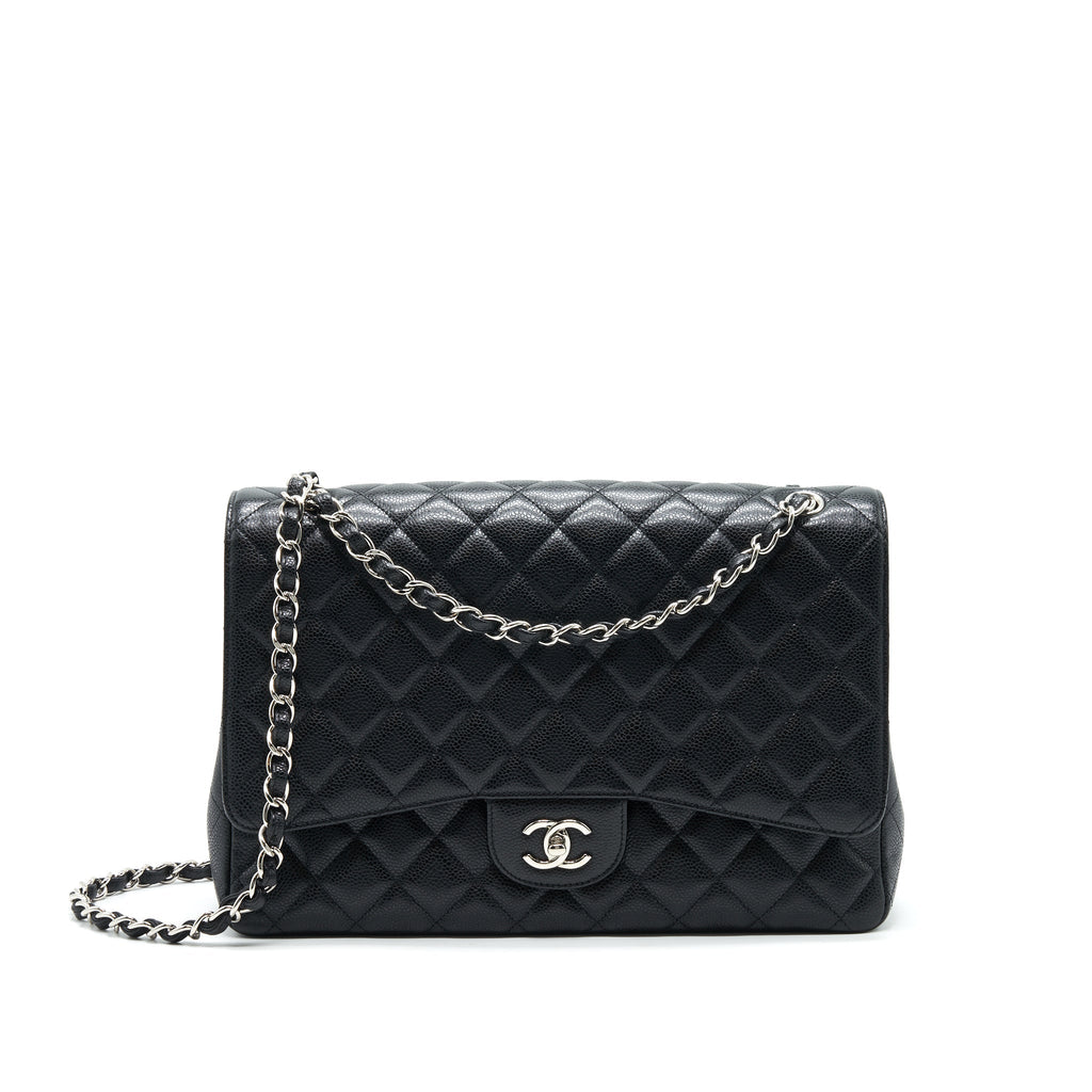 chanel-cavier-classic-maxi-single-flap-bag-black-shw