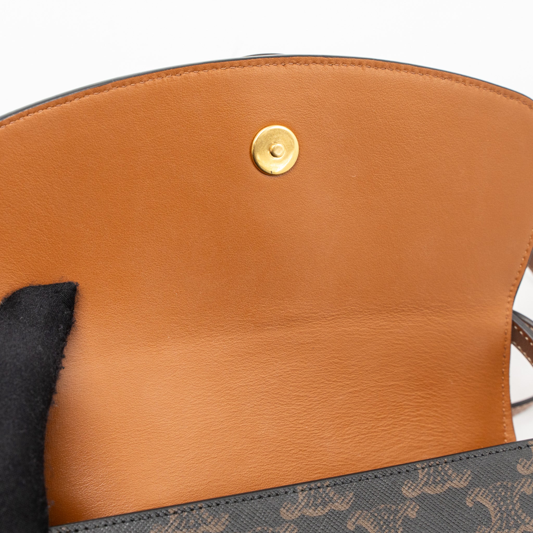 celine-clutch-on-strap-tabou-calfskin-triomphe-canvas-tan-ghw
