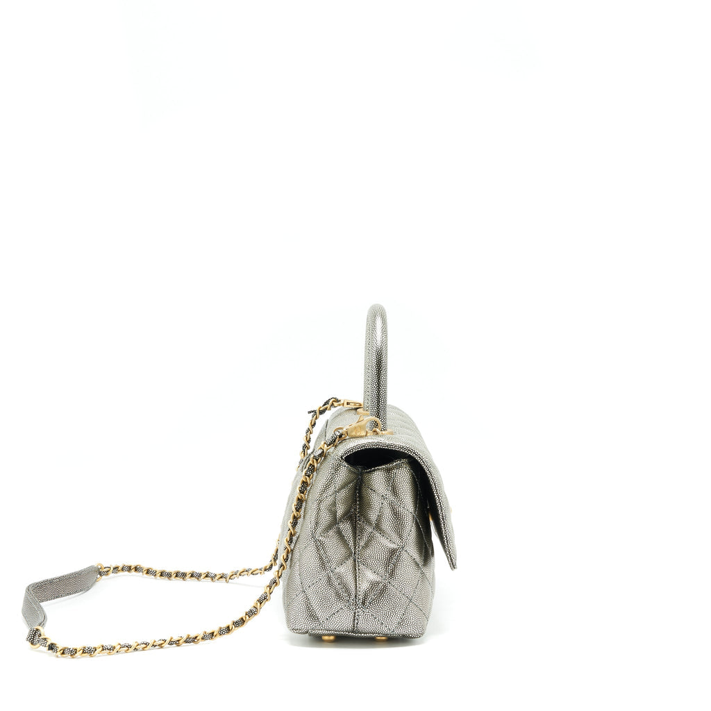 chanel-small-coco-handle-24cm-caviar-metallic-silver-ghw
