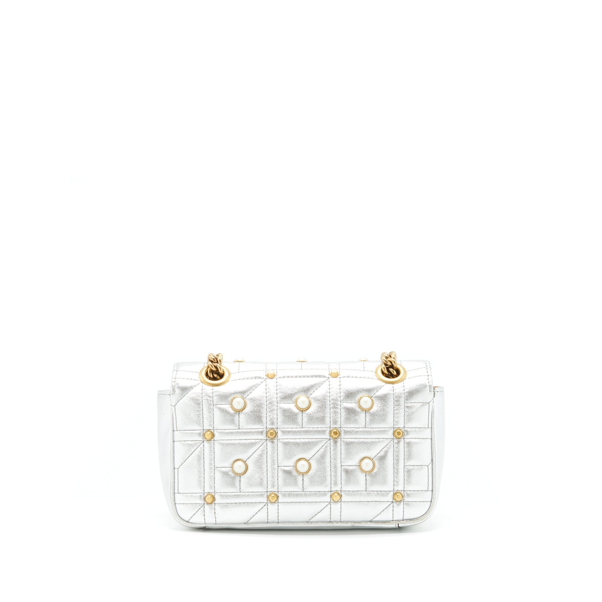 gucci-mini-gg-marmont-flap-bag-limiited-edition-silver-with-pearl-gold-hardware