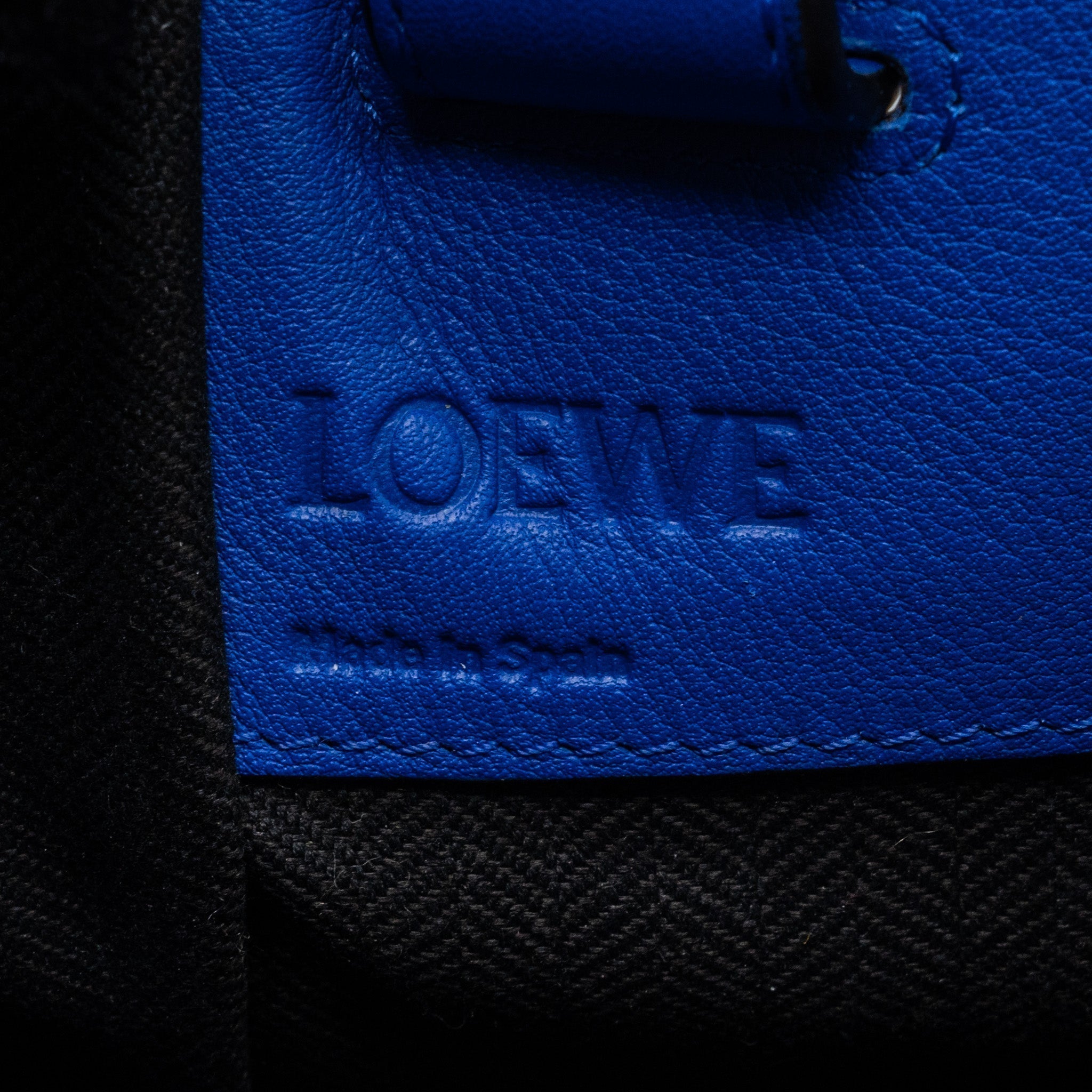 loewe-hammock-bag-calfskin-electric-blue-black-ghw