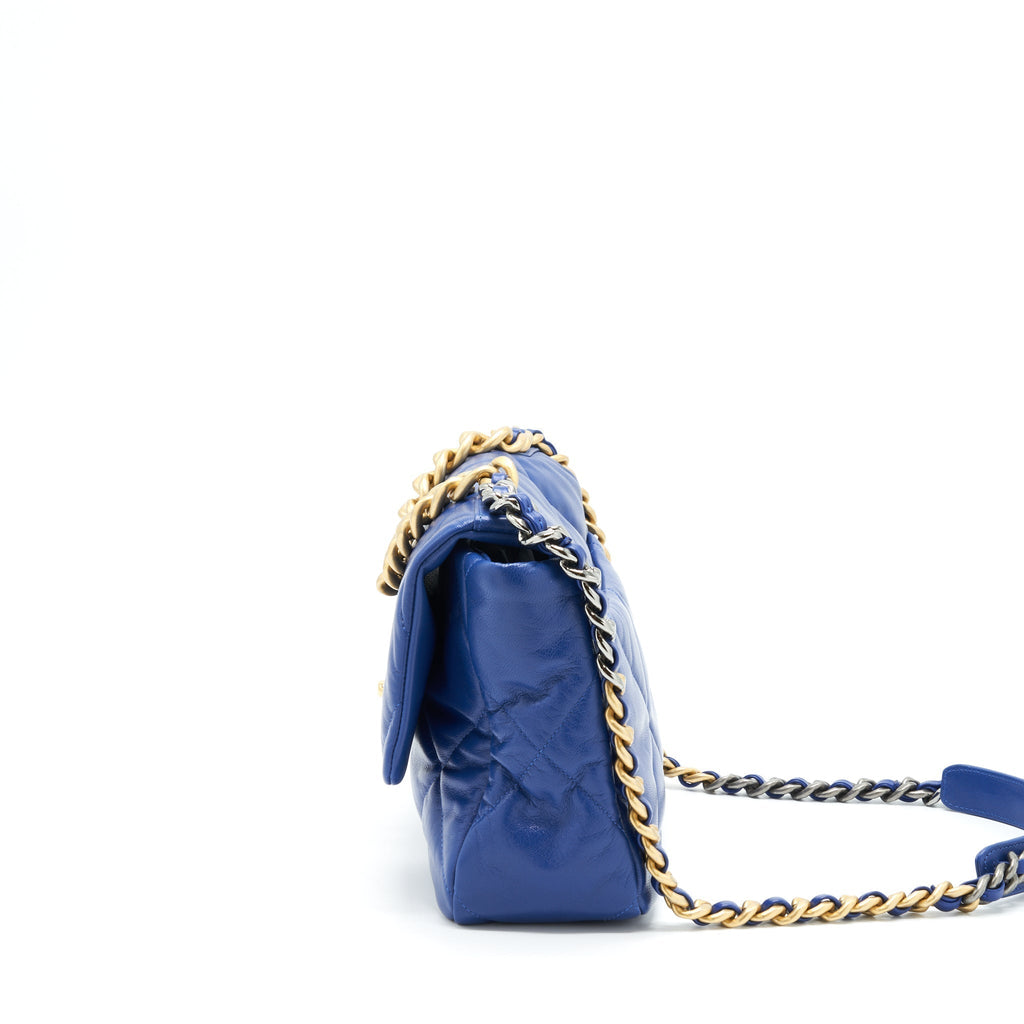 chanel-medium-19-bag-blue-goatskin-gold-silver-hardware