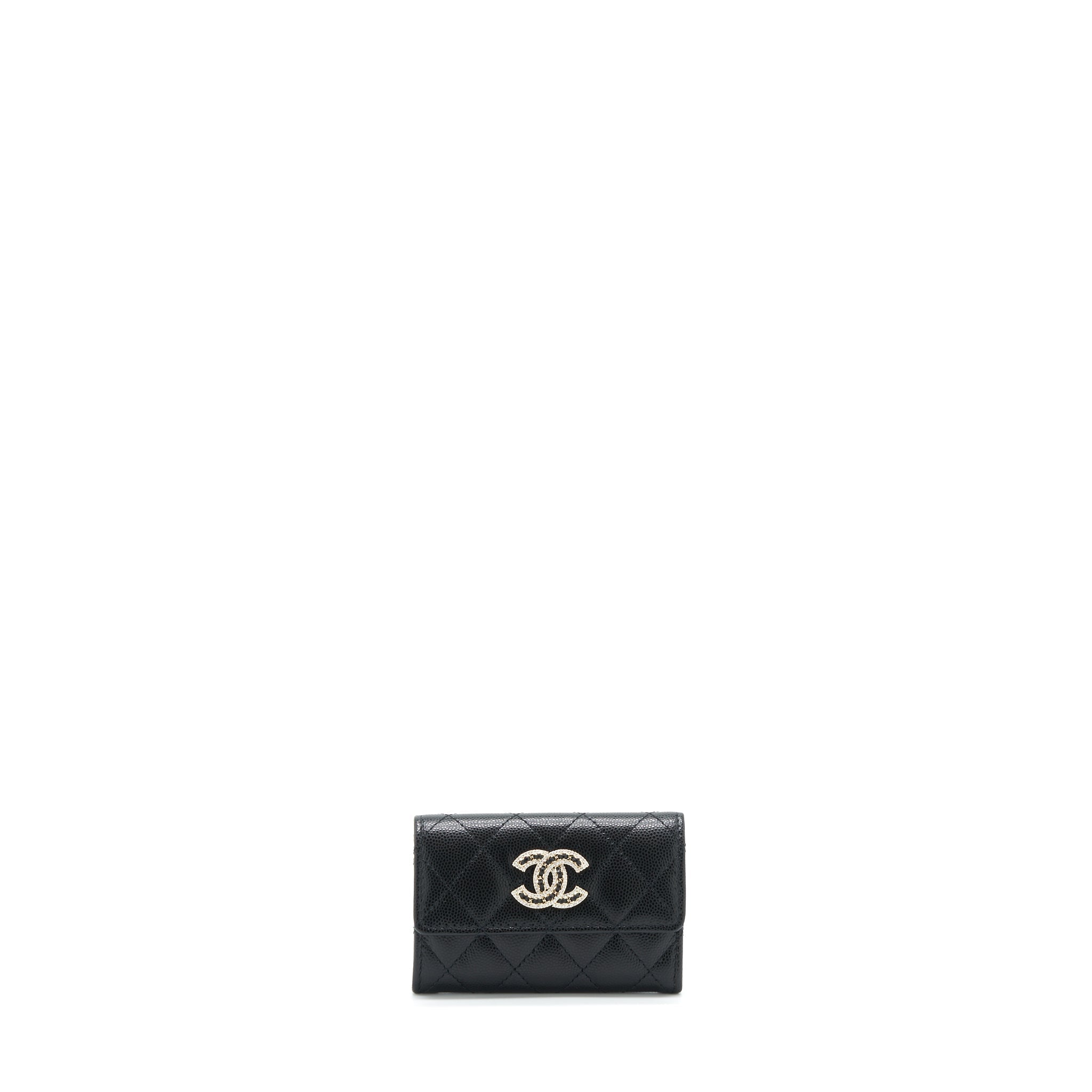 chanel-22s-detailed-logo-mini-flap-card-holder-caviar-black-lghw-1