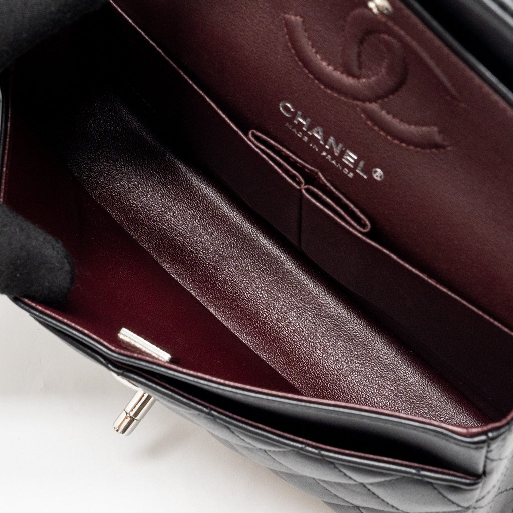 chanel-small-classic-double-flap-bag-lambskin-black-shwmicrochip
