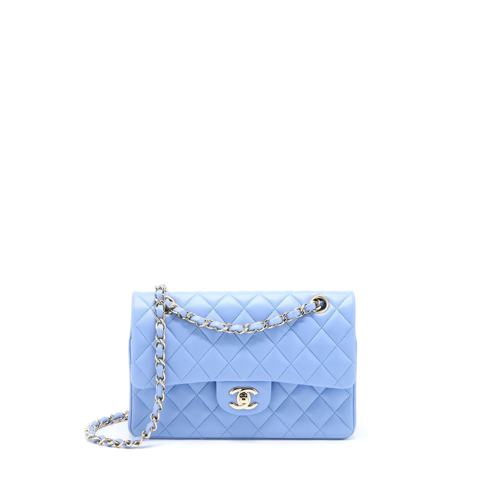 chanel-small-classic-double-flap-bag-lambskin-blue-lghw