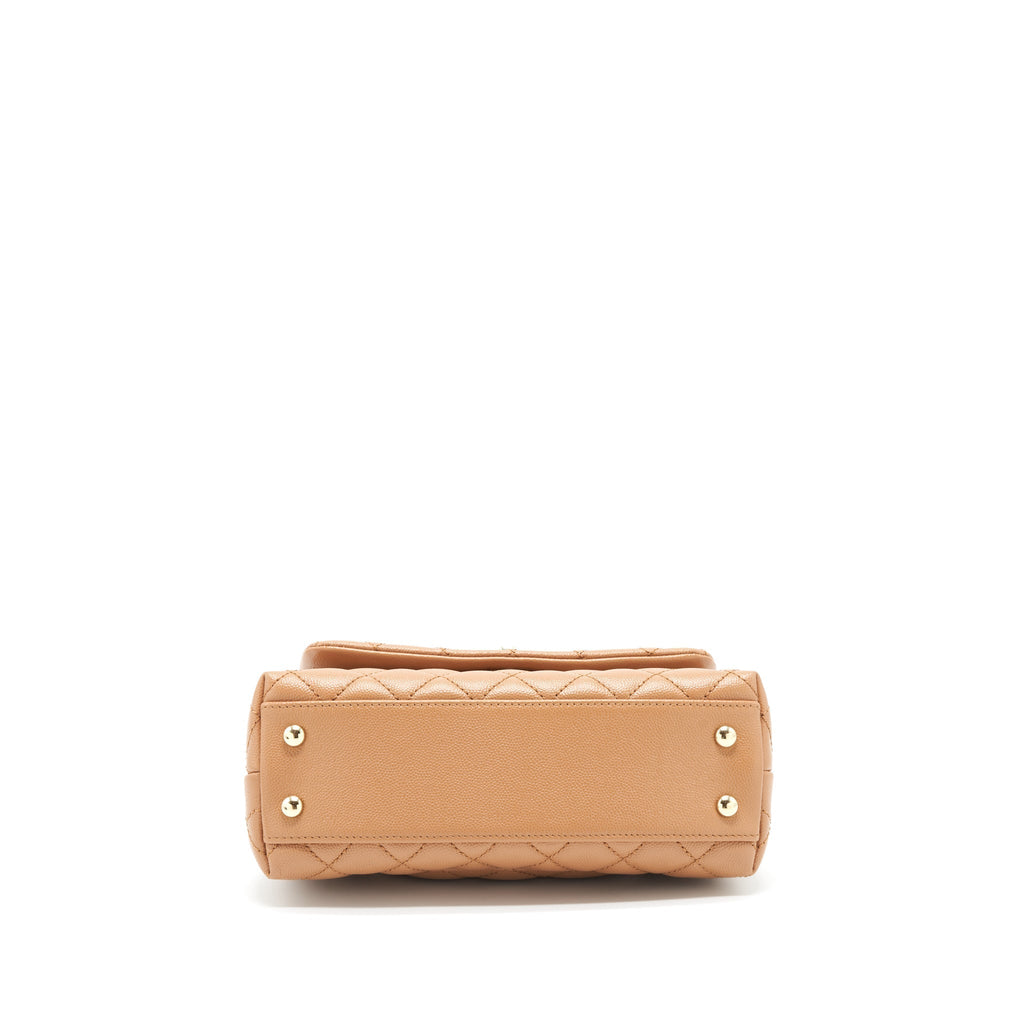 chanel-21p-small-coco-handle-caviar-nb356-caramel-lghw