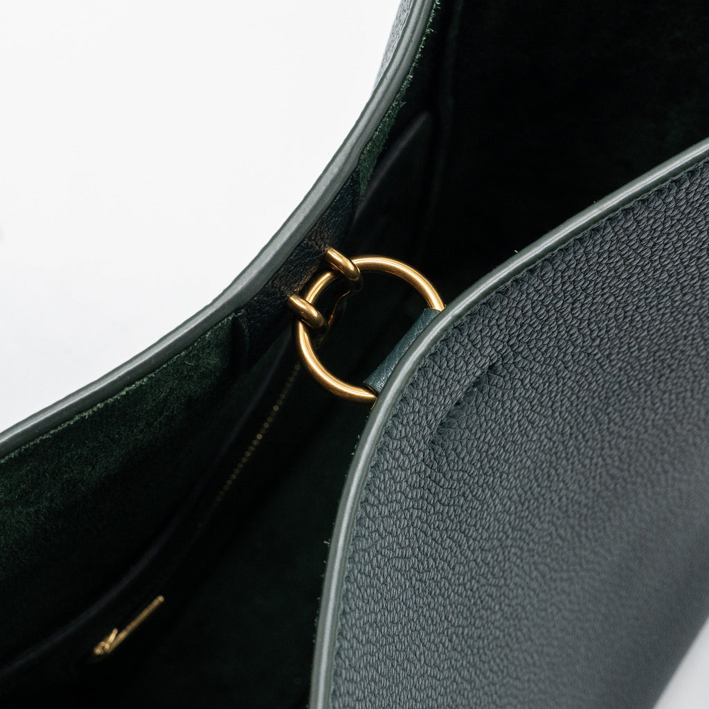 celine-sangle-bucket-bag-calfskin-dark-green-ghw