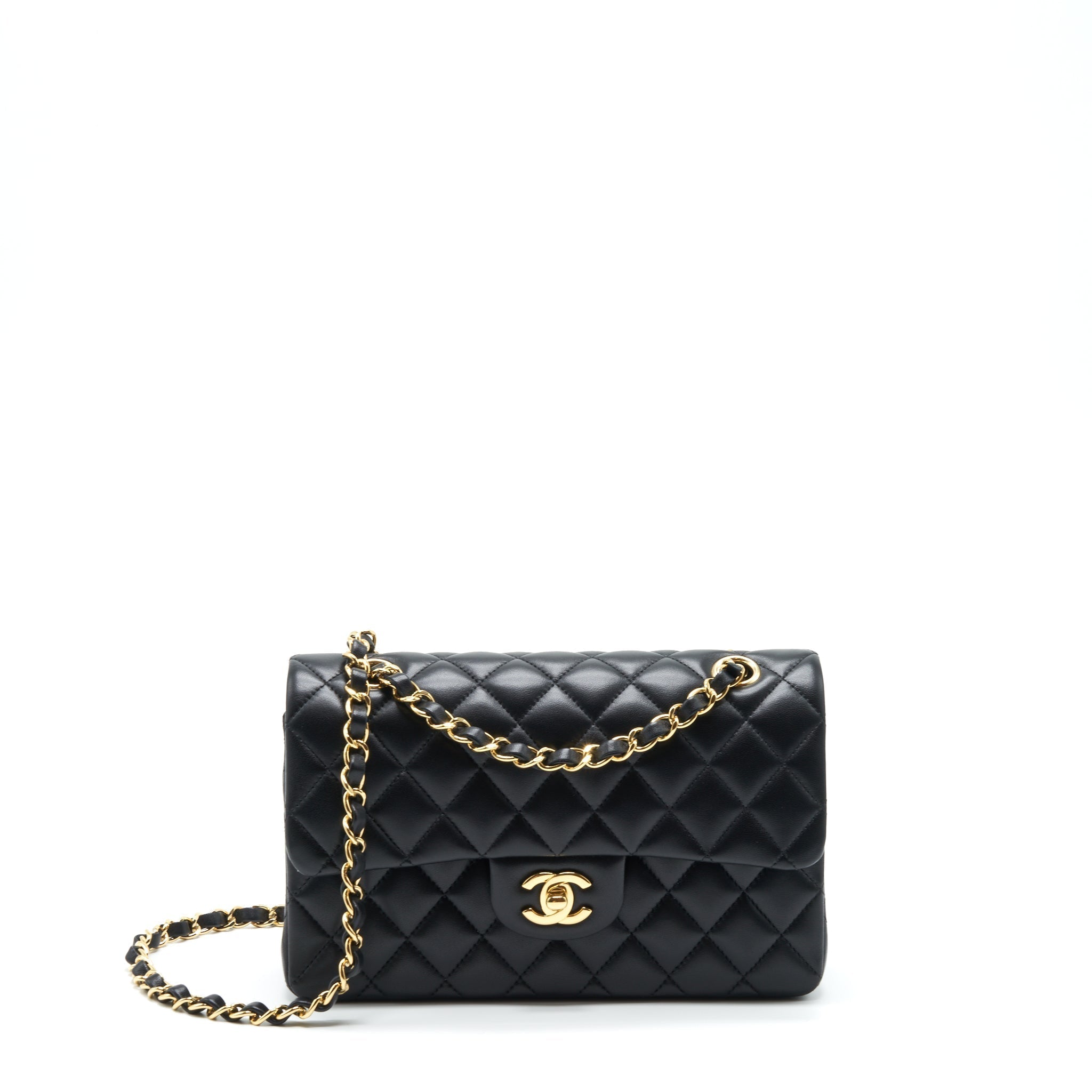 chanel-small-classic-double-flap-bag-lambskin-black-ghw