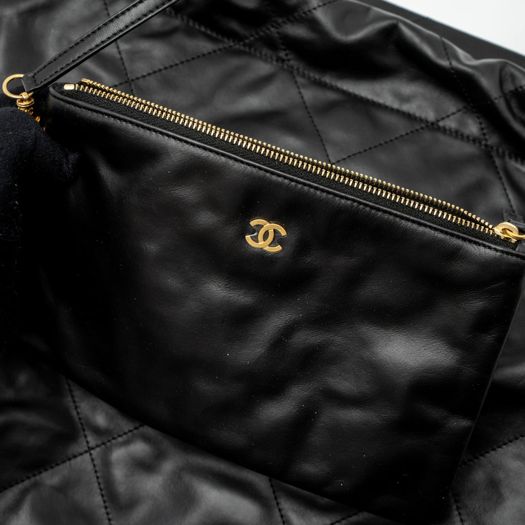 chanel-small-22-bag-white-letter-calfskin-black-brushed-ghw-microchip