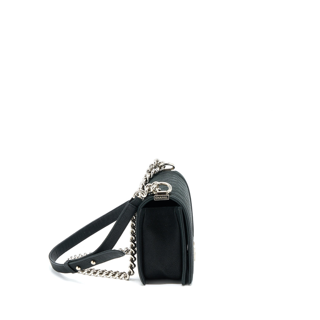 chanel-medium-boy-bag-grained-calfskin-black-shw