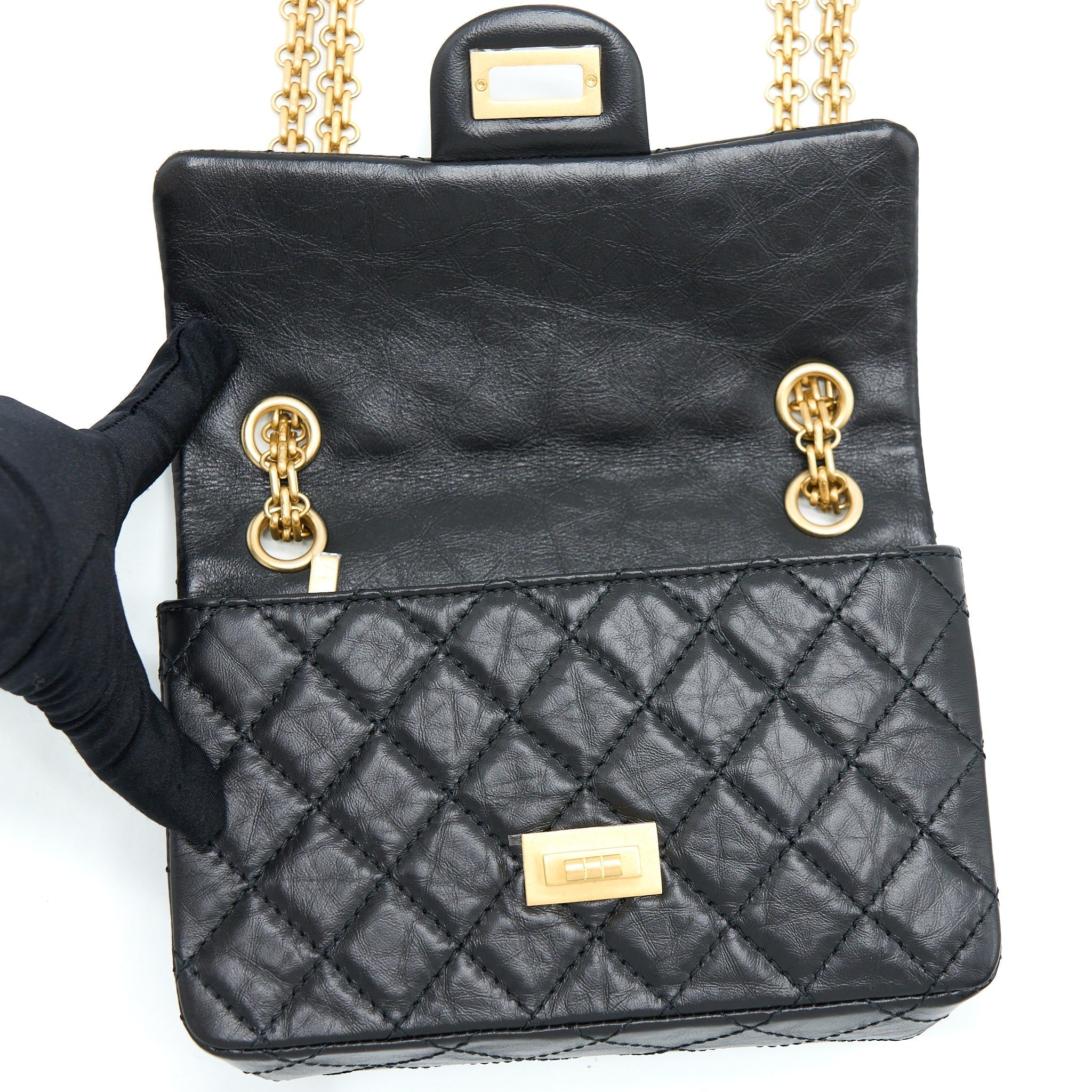 chanel-mini-2-55-reissue-flap-bag-aged-calfskin-black-brushed-ghw-microchip-2