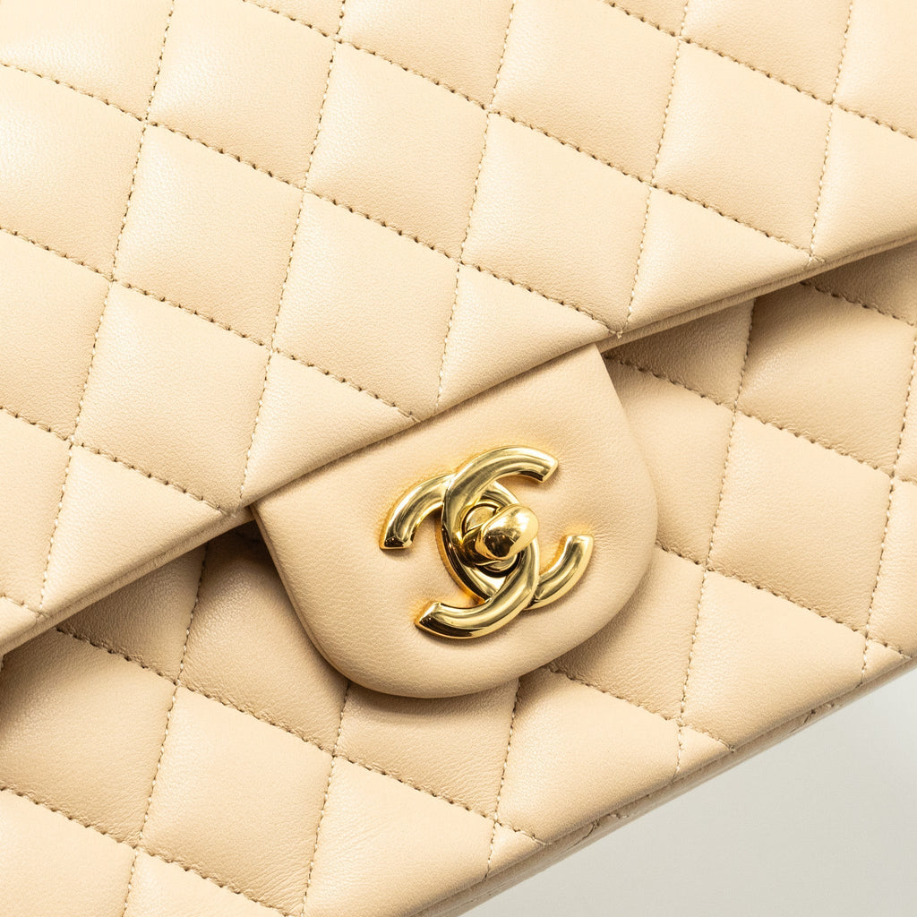 chanel-medium-classic-double-flat-bag-lambskin-beige-ghw