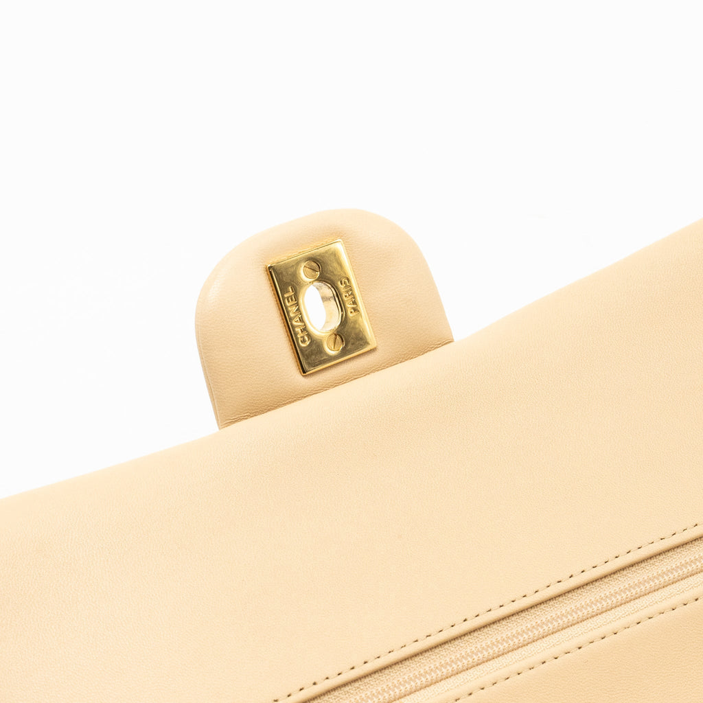 chanel-medium-classic-double-flat-bag-lambskin-beige-ghw