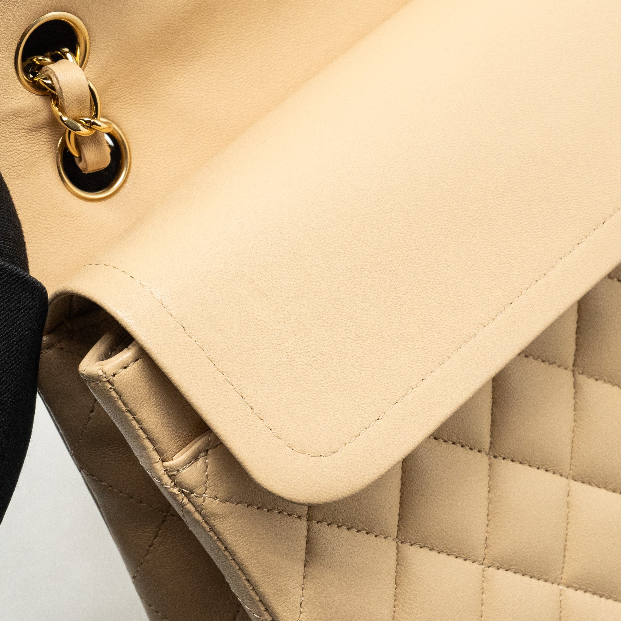 chanel-medium-classic-double-flat-bag-lambskin-beige-ghw
