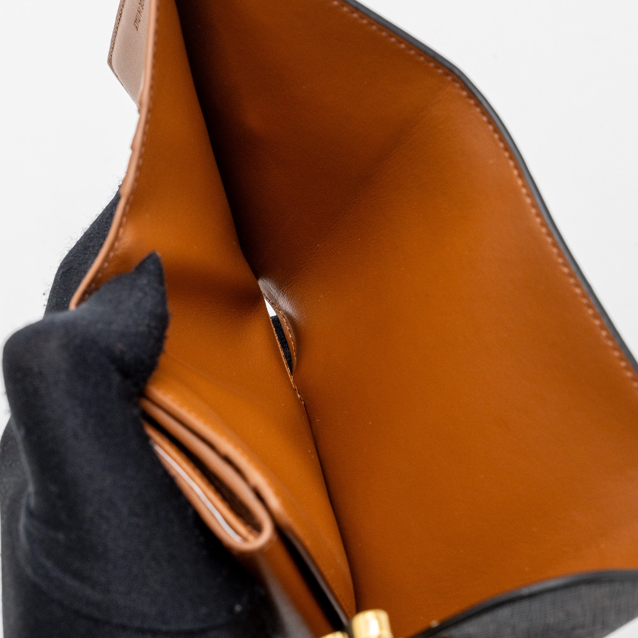 celine-small-triomphe-flap-wallet-canvas-tan-ghw