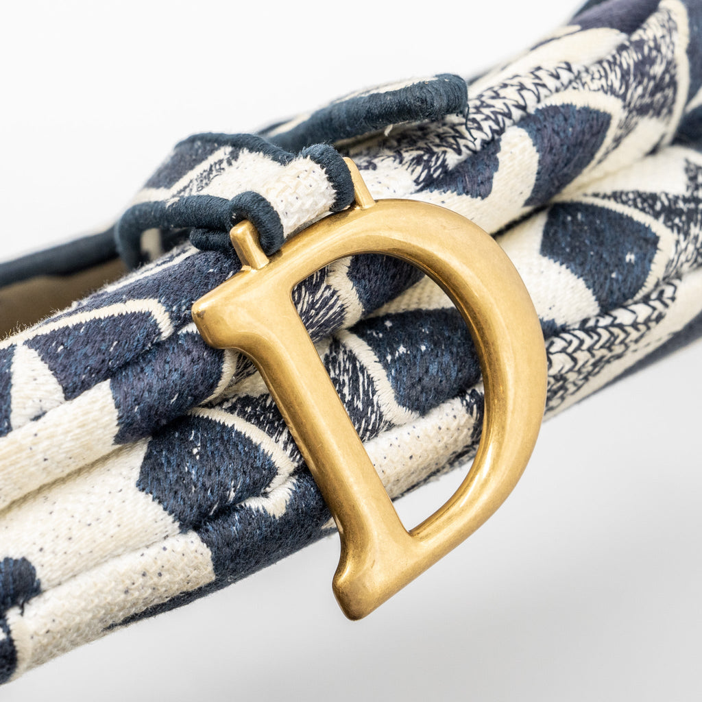 dior-saddle-bag-canvas-limited-print-dark-blue-white-ghw