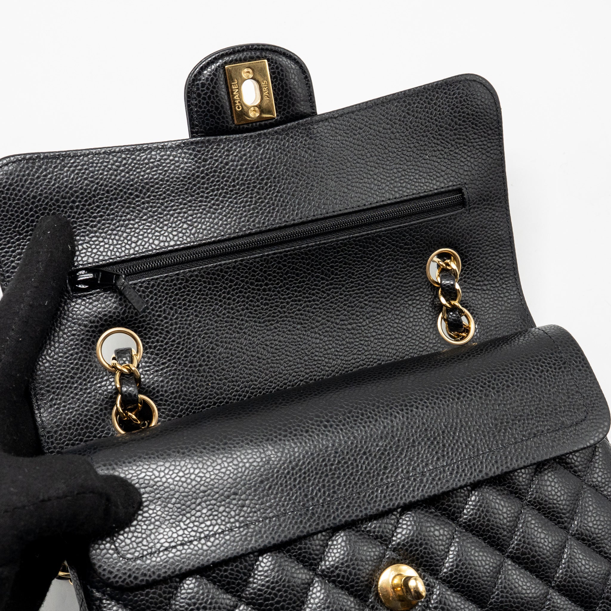 chanel-small-classic-double-flap-caviar-black-ghw-microchip-copy