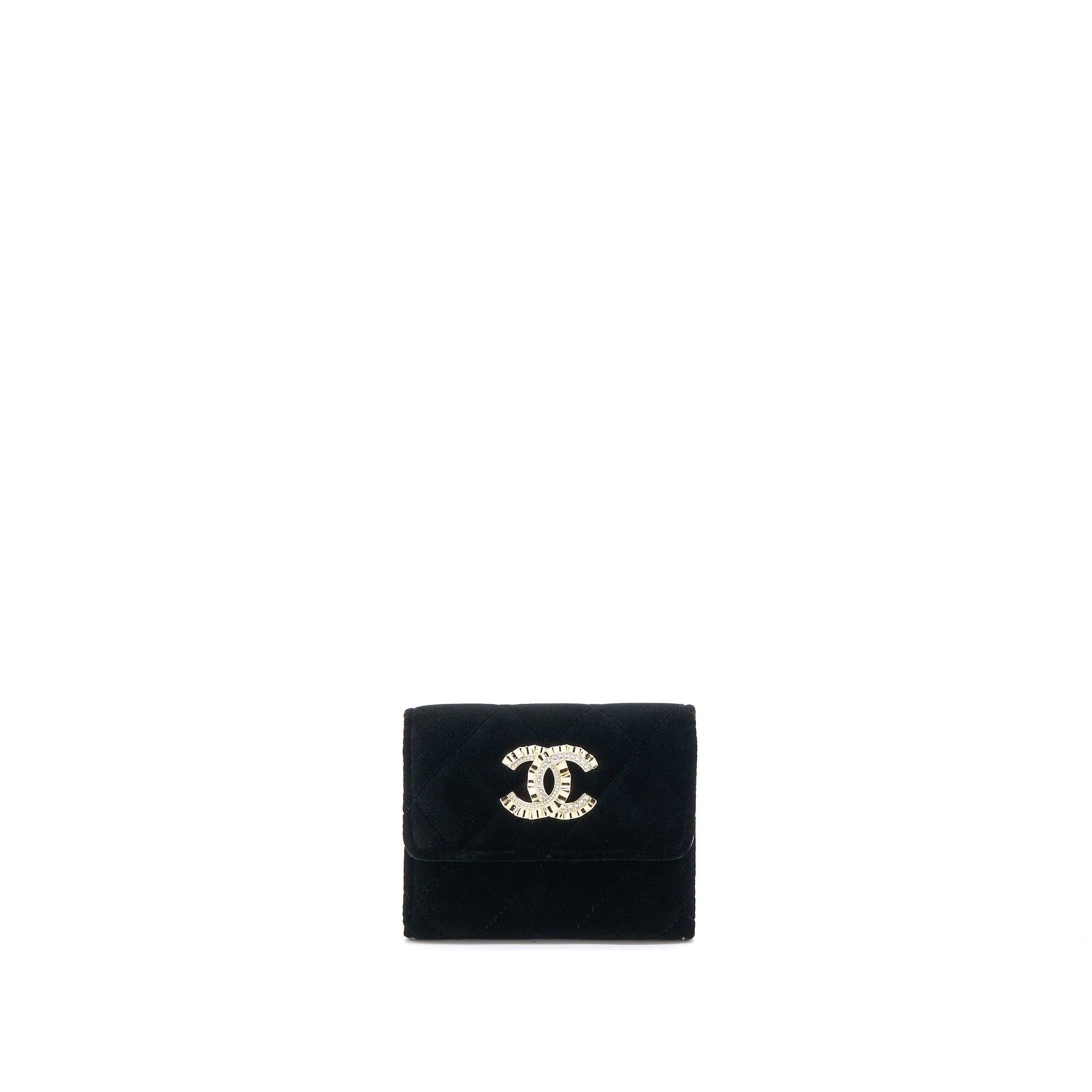 chanel-small-flap-wallet-velvet-black-lghw-1
