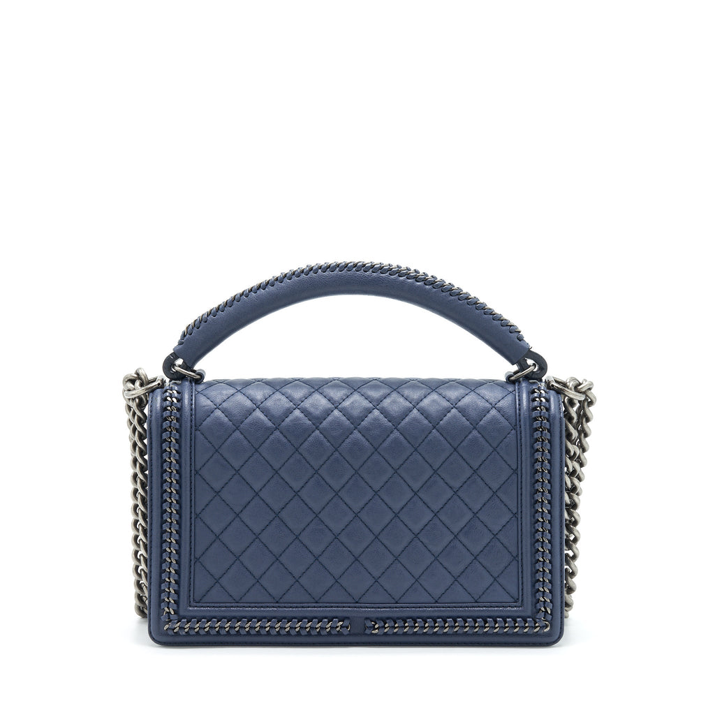 chanel-boy-bag-with-top-handle-navy-ruthenium-sliver-hardware