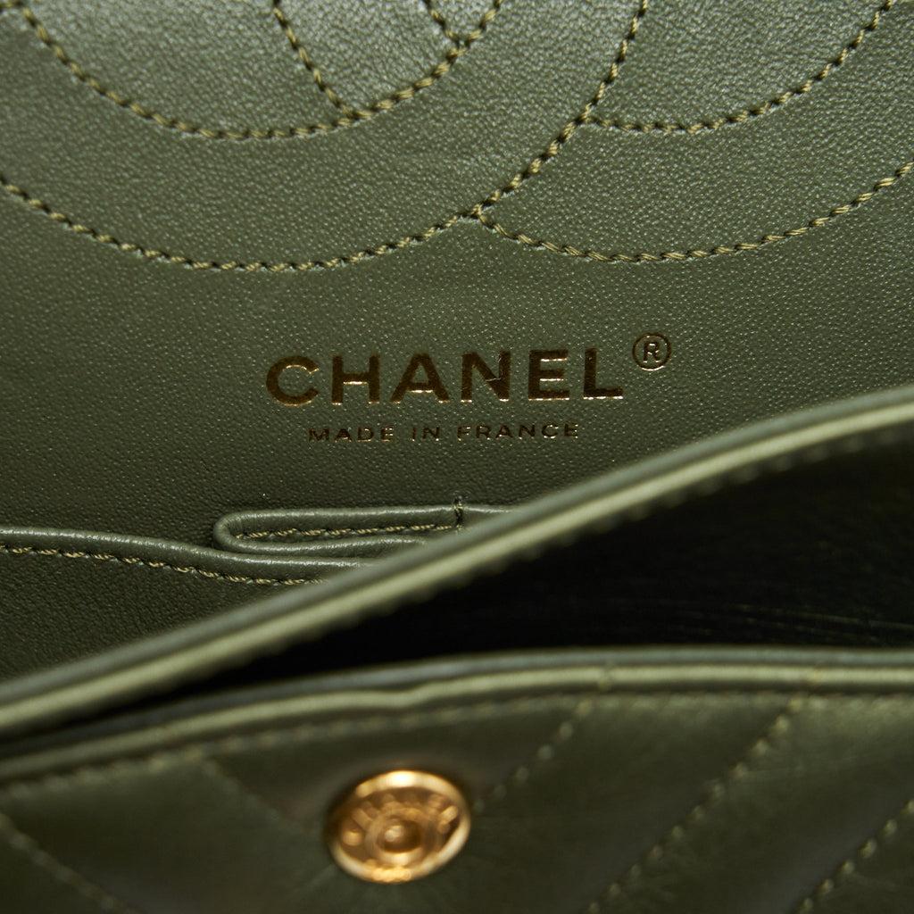 chanel-small-2-55-reissue-flap-bag-dark-green-brushed-gold-hardware