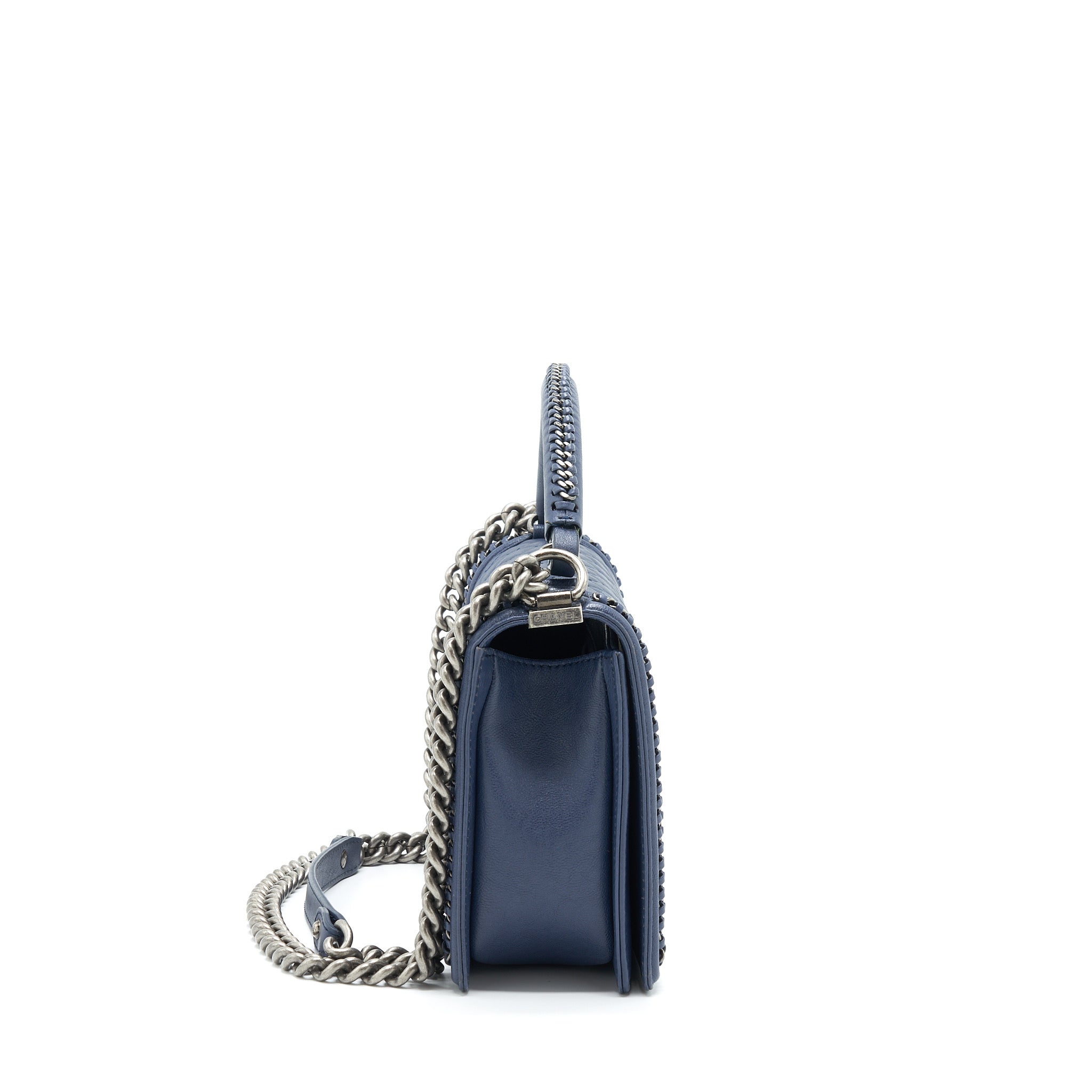 chanel-boy-bag-with-top-handle-navy-ruthenium-sliver-hardware