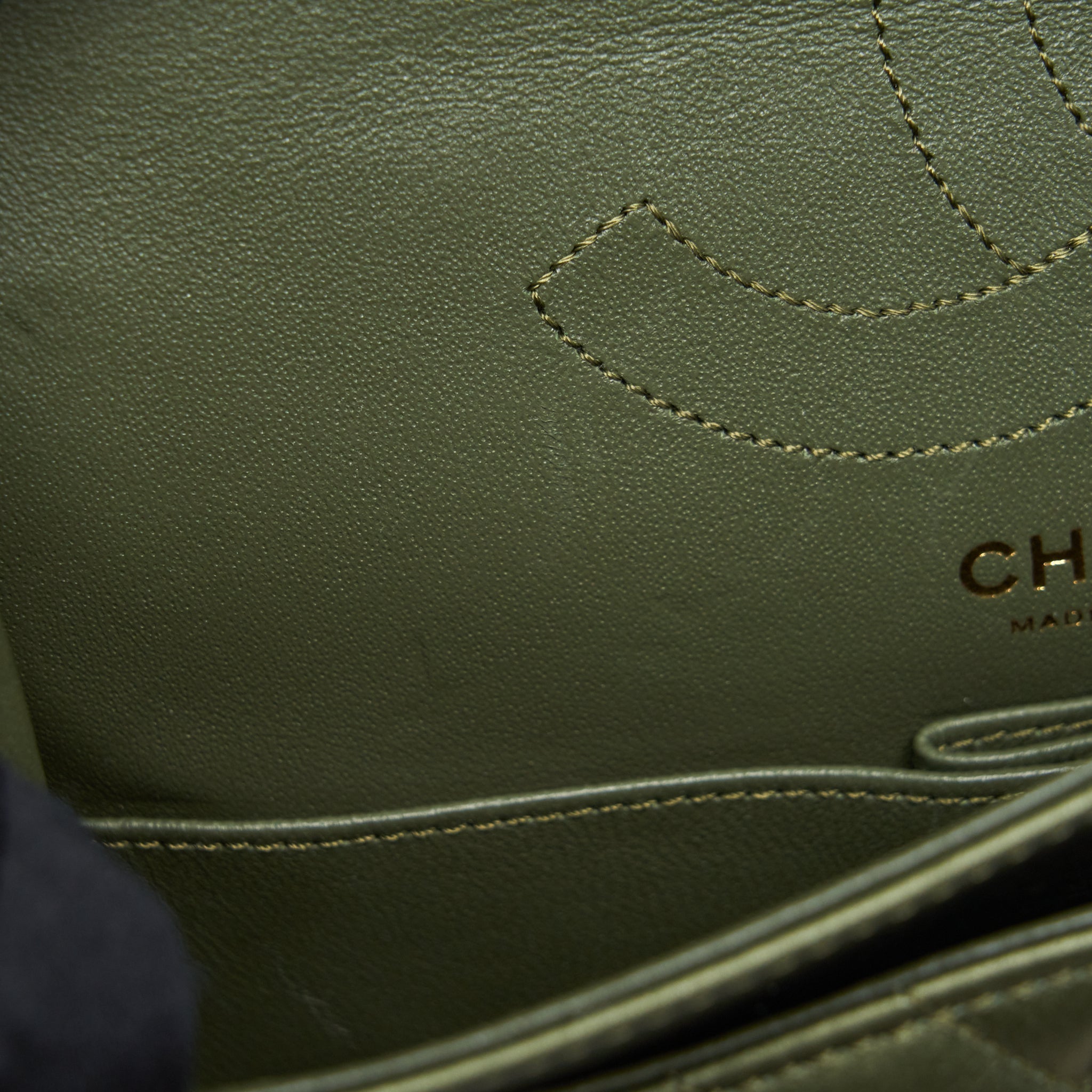 chanel-small-2-55-reissue-flap-bag-dark-green-brushed-gold-hardware