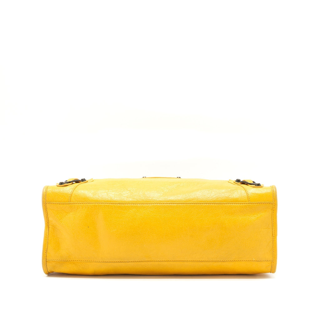 balenciaga-classic-city-bag-yellow-ruthenium-hardware