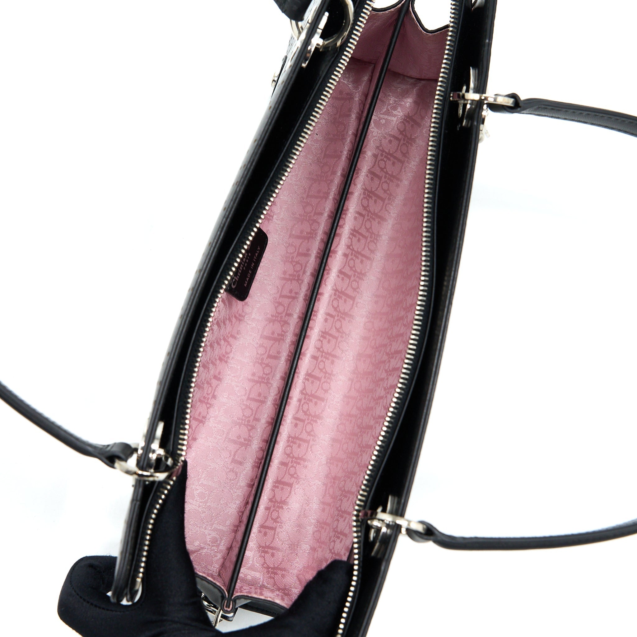 dior-vintage-lady-dior-long-cuir-bag-calfskin-black-shw