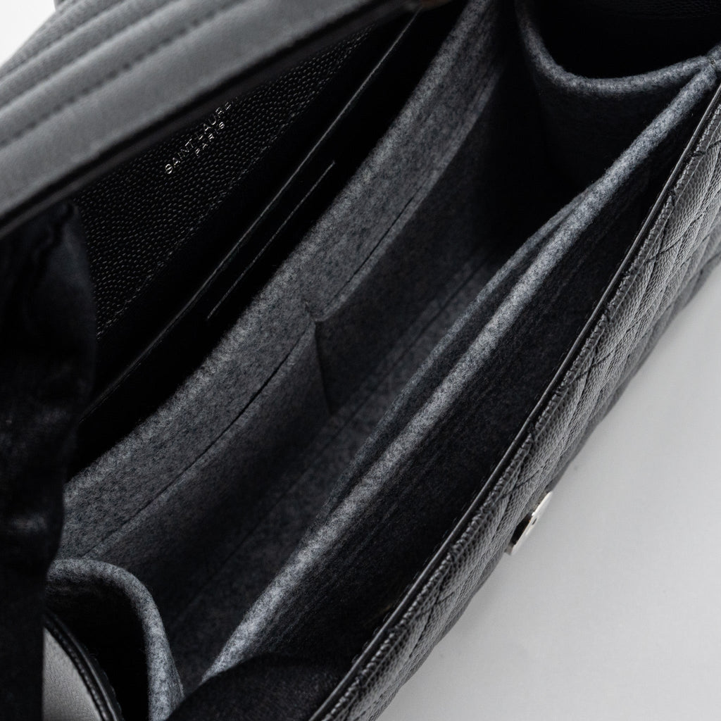 saint-laurent-ysl-envelope-medium-chain-bag-grained-calfskin-mix-matelasse-black-shw