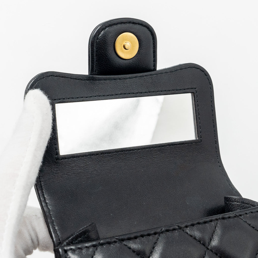 chanel-22b-top-handle-mini-flap-clutch-black-lambskin-ghw-microchip