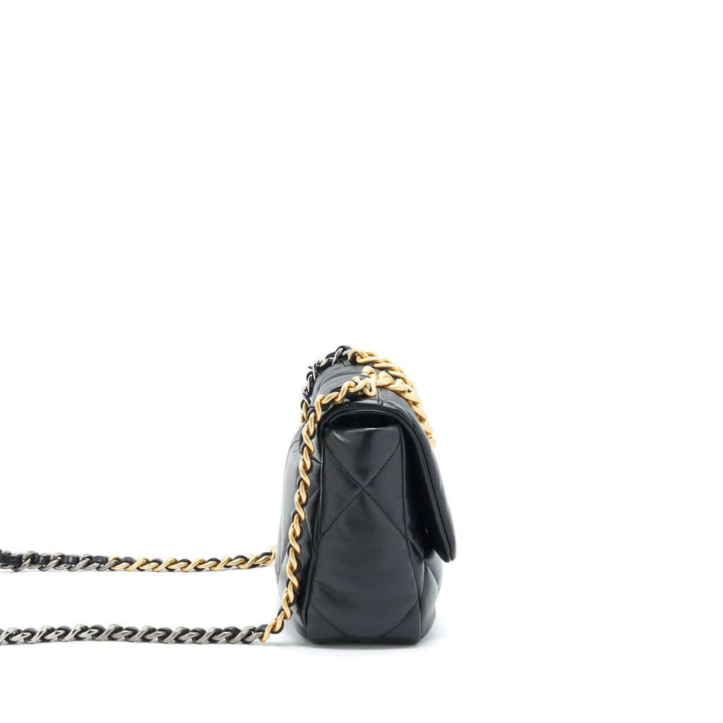 chanel-small-19-bag-lambskin-black-with-gold-and-silver-hardware