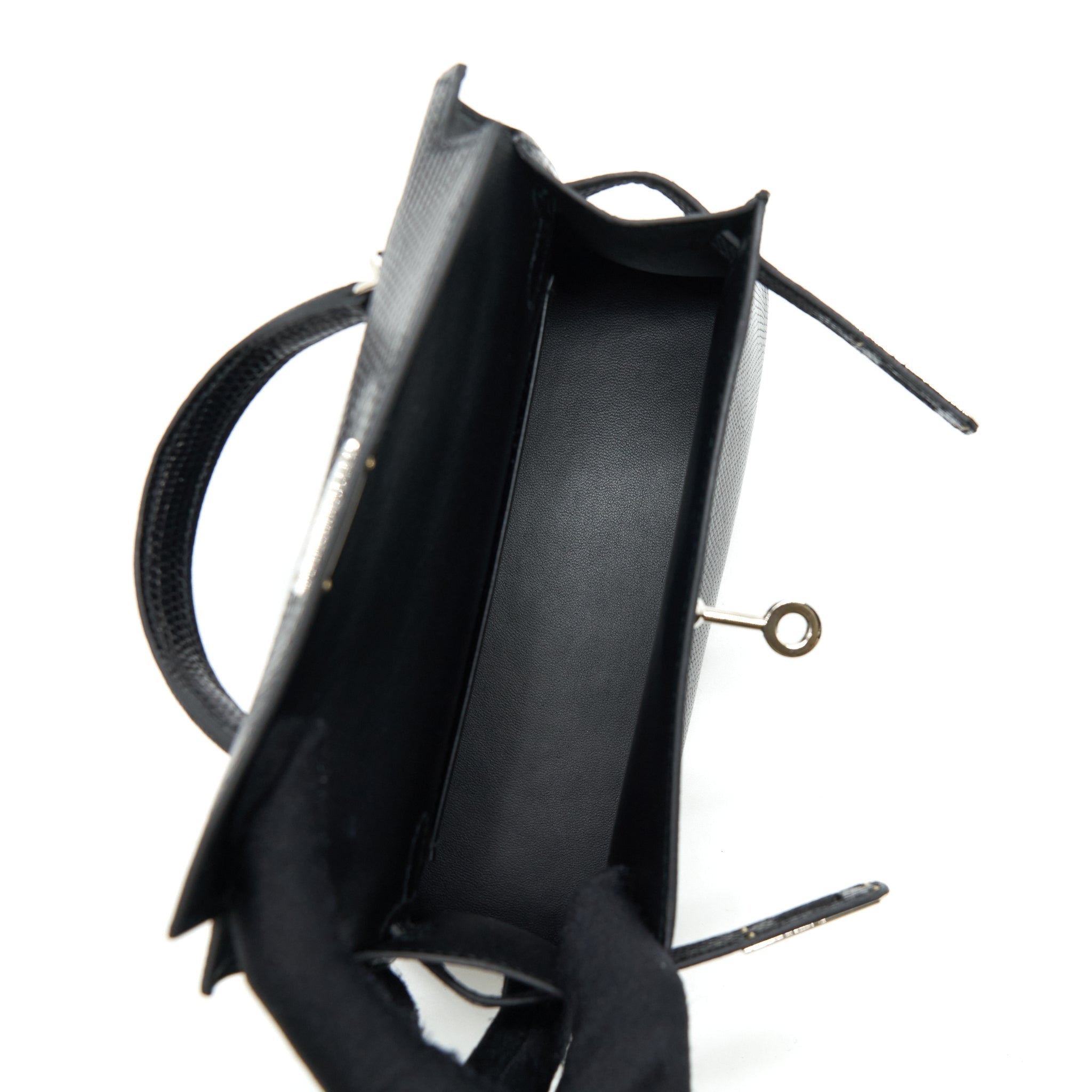 hermes-mini-kelly-20cm-lizard-black-shw