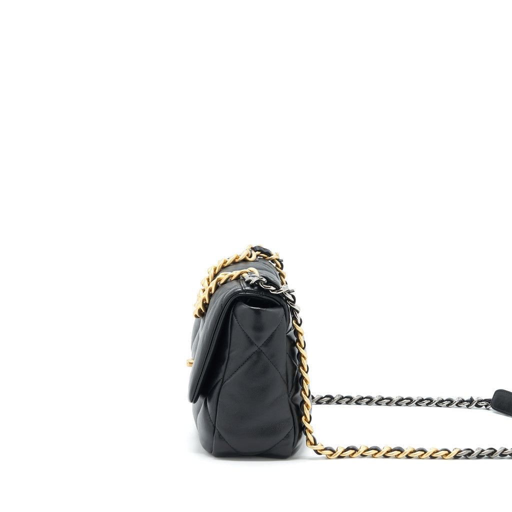 chanel-small-19-bag-lambskin-black-with-gold-and-silver-hardware