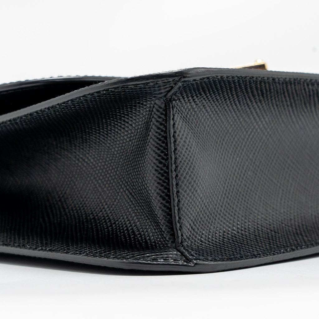 prada-saffiano-leather-flap-shoulder-bag-calfskin-black-ghw