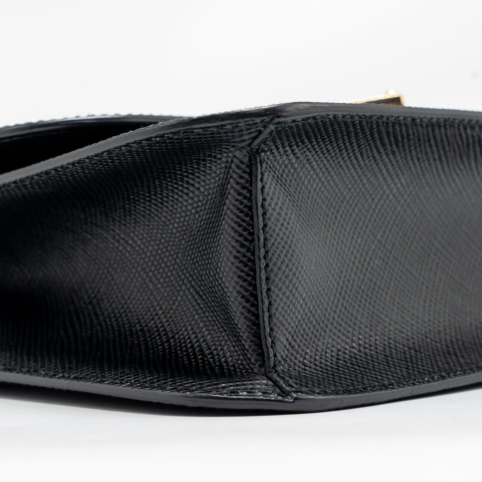 prada-saffiano-leather-flap-shoulder-bag-calfskin-black-ghw