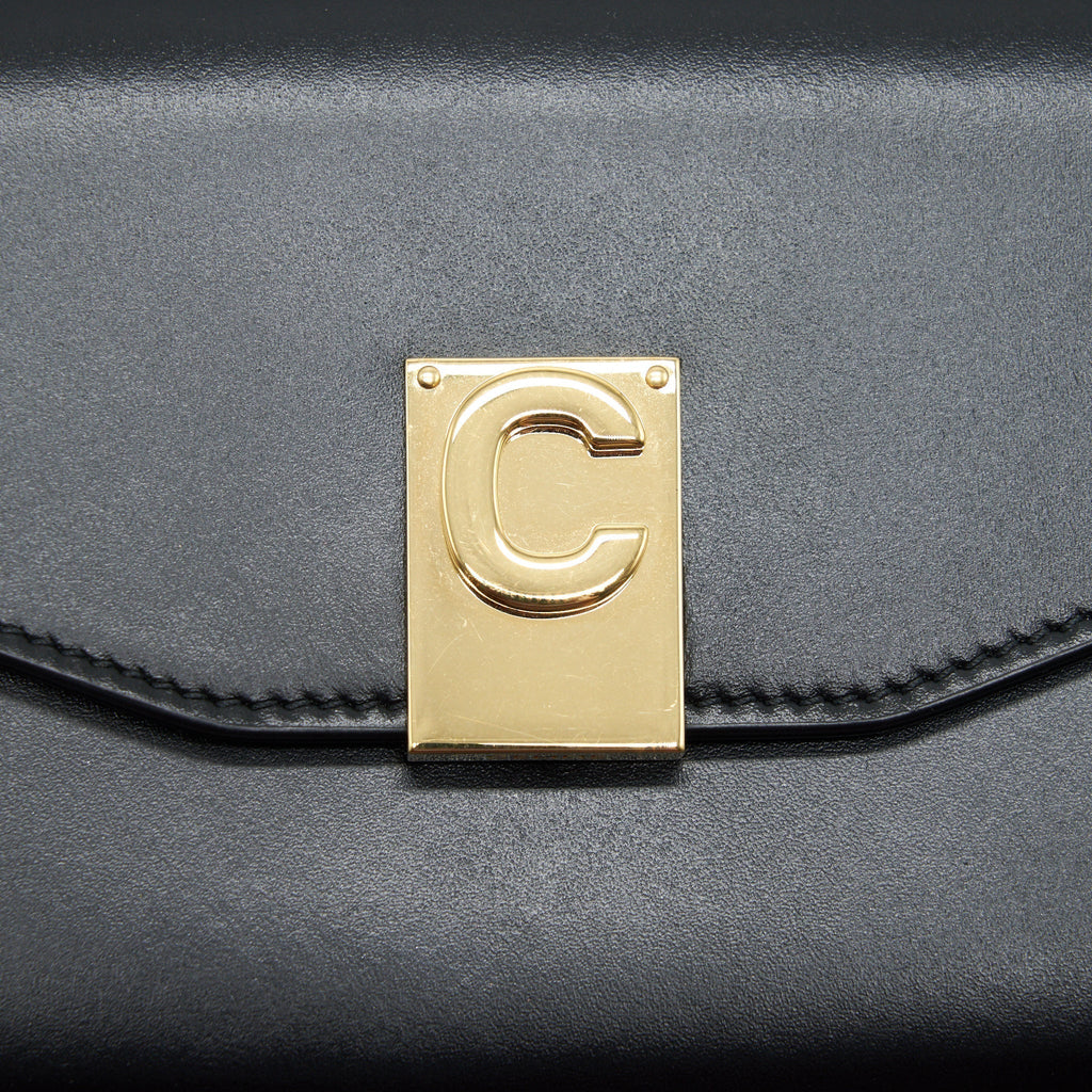celine-calfskin-c-wallet-on-chain-bag-black-ghw